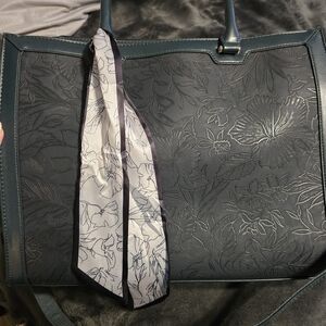 Floral Embossed Laptop Bag